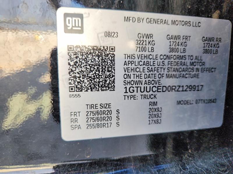 Продаж на аукціоні авто 2024 Gmc Sierra, vin: 1GTUUCED0RZ129917, номер лоту: 54258096