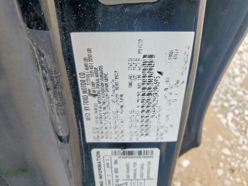 2016 Ford Fusion მანქანა იყიდება აუქციონზე, vin: 3FA6P0UU5GR398695, აუქციონის ნომერი: 55590936