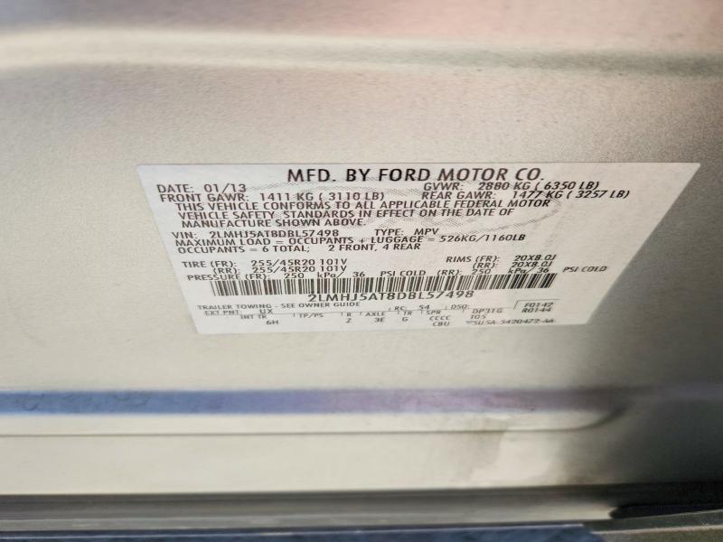 Продаж на аукціоні авто 2013 Lincoln Mkt, vin: 2LMHJ5AT8DBL57498, номер лоту: 54111026