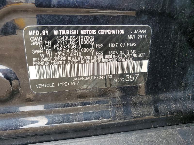 Продажа на аукционе авто 2017 Mitsubishi Outlander Sport, vin: JA4AR3AU1HZ047133, номер лота: 54262496