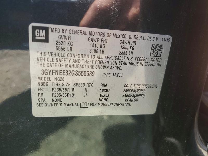 Aukcja sprzedaży 2016 Cadillac Srx, vin: 3GYFNEE32GS555539, numer aukcji: 53590006
