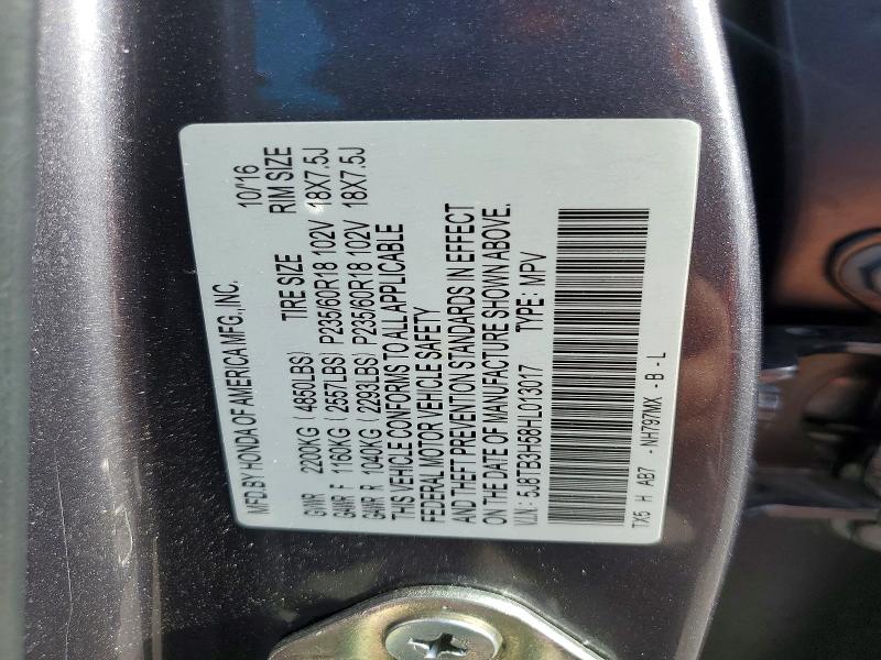 Aukcja sprzedaży 2017 Acura Rdx, vin: 5J8TB3H58HL013017, numer aukcji: 53419496