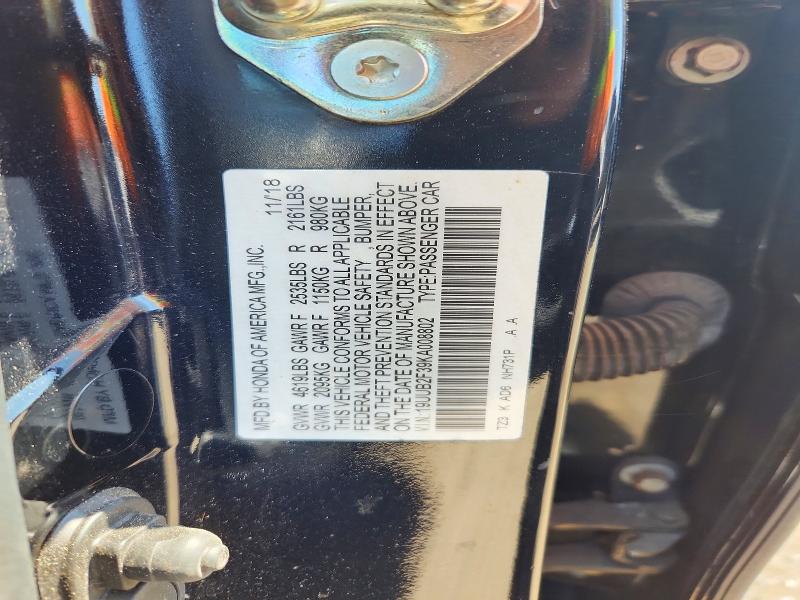 Aukcja sprzedaży 2019 Acura Tlx, vin: 19UUB2F39KA008802, numer aukcji: 54320466