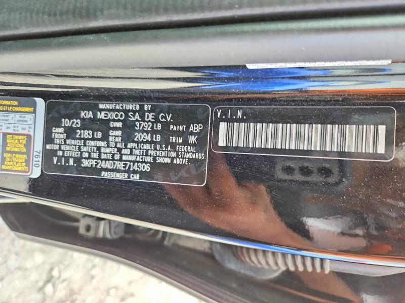 Aukcja sprzedaży 2024 Kia Forte, vin: 3KPF24AD7RE714306, numer aukcji: 55049476