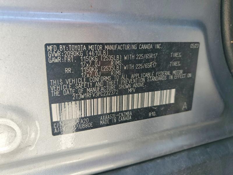 Продаж на аукціоні авто 2023 Toyota Rav4, vin: 2T3W1RFV3PC232372, номер лоту: 52546406
