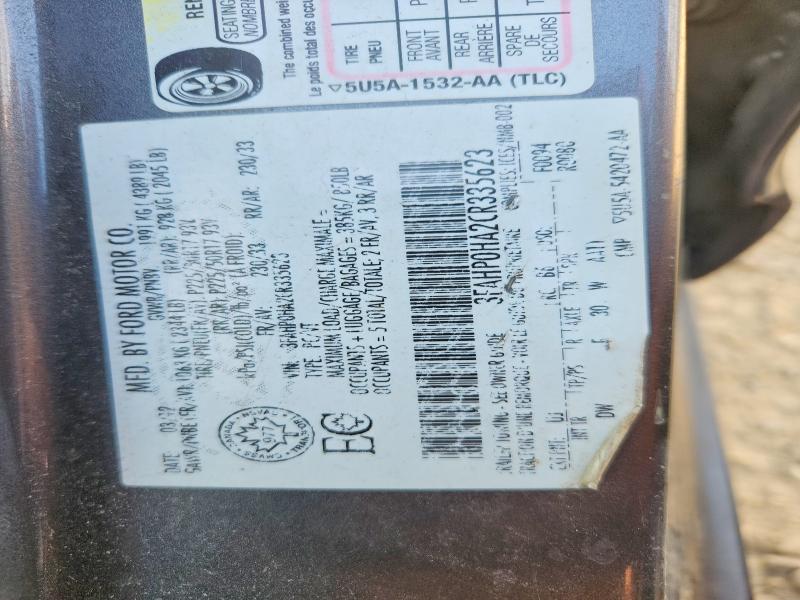 Aukcja sprzedaży 2012 Ford Fusion, vin: 3FAHP0HA2CR335623, numer aukcji: 55186986