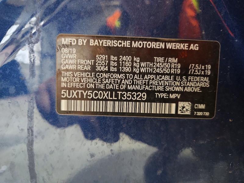 Продаж на аукціоні авто 2020 Bmw X3, vin: 5UXTY5C0XLLT35329, номер лоту: 53718556