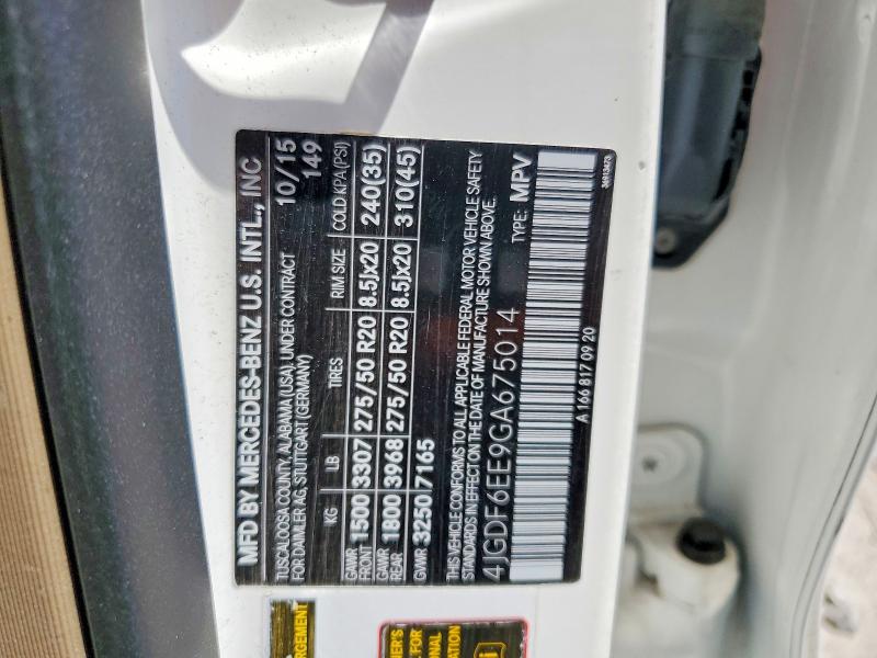 Aukcja sprzedaży 2016 Mercedes-benz Gl, vin: 4JGDF6EE9GA675014, numer aukcji: 53439216