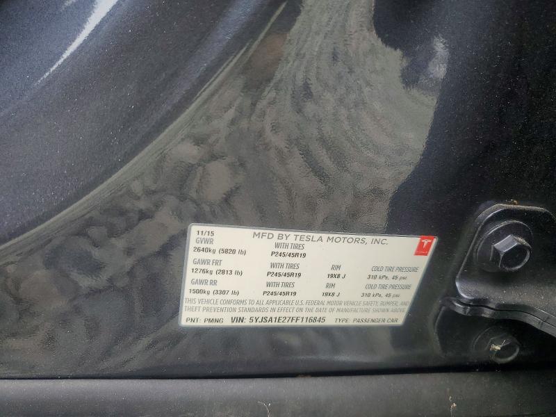 Aukcja sprzedaży 2015 Tesla Model S, vin: 5YJSA1E27FF116845, numer aukcji: 52082786