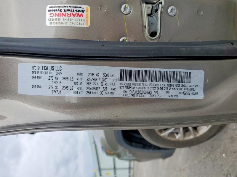 Продаж на аукціоні авто 2020 Jeep Cherokee, vin: 1C4PJMLB2LD618062, номер лоту: 52244686