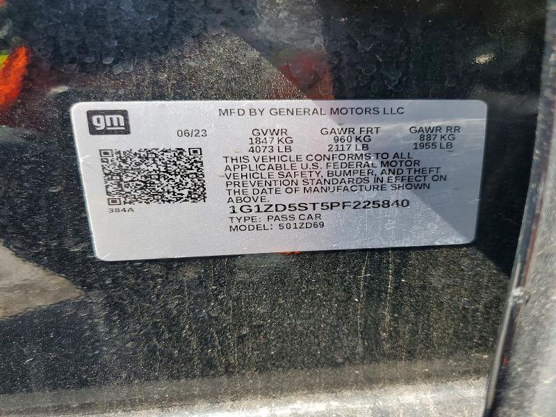 Продажа на аукционе авто 2023 Chevrolet Malibu, vin: 1G1ZD5ST5PF225840, номер лота: 52922456