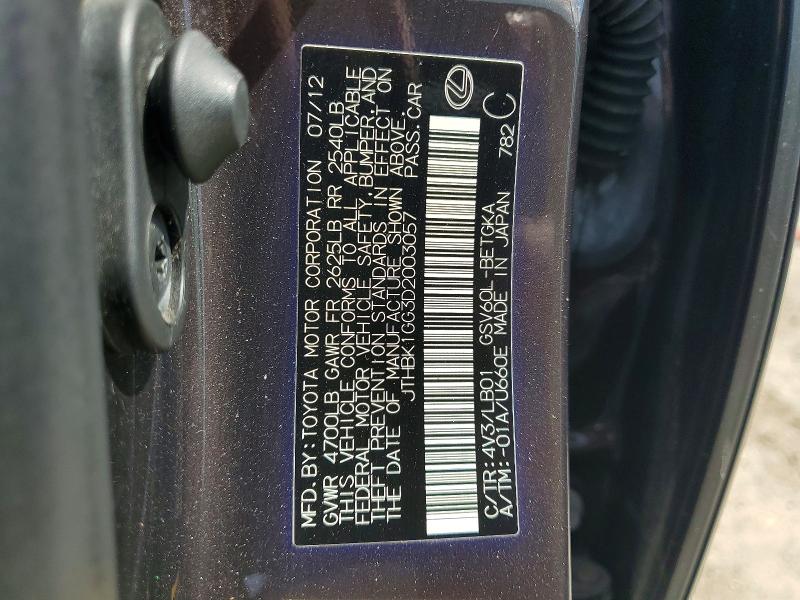 Продажа на аукционе авто 2013 Lexus Es, vin: JTHBK1GG3D2003057, номер лота: 52294866