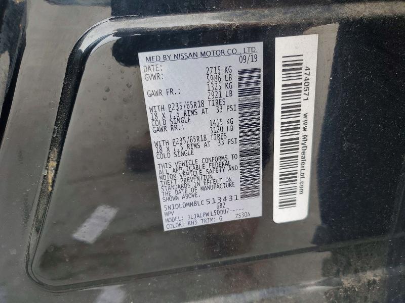 Продаж на аукціоні авто 2020 Infiniti Qx60, vin: 5N1DL0MN8LC513431, номер лоту: 55357256