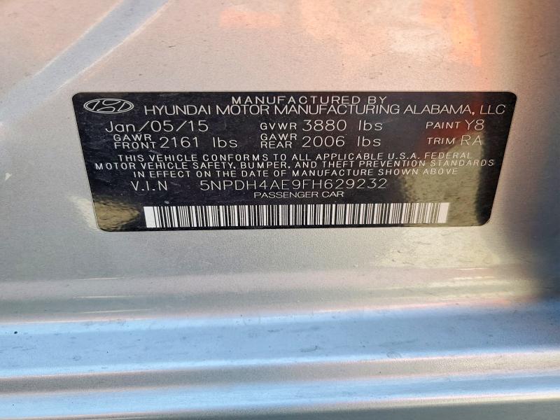 Продажа на аукционе авто 2015 Hyundai Elantra, vin: 5NPDH4AE9FH629232, номер лота: 53634806