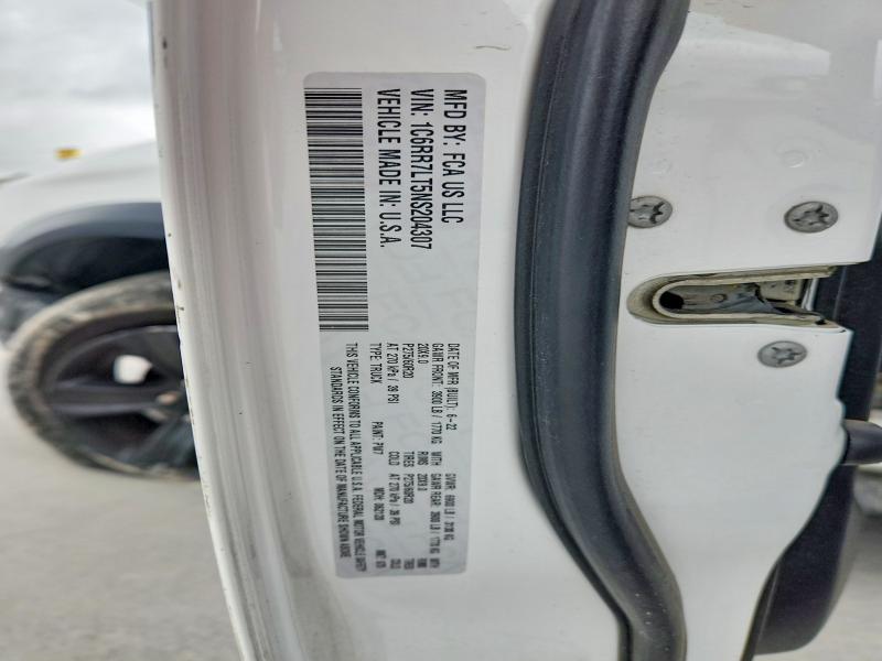 2022 Ram 1500 Classic მანქანა იყიდება აუქციონზე, vin: 1C6RR7LT5NS204307, აუქციონის ნომერი: 54068356