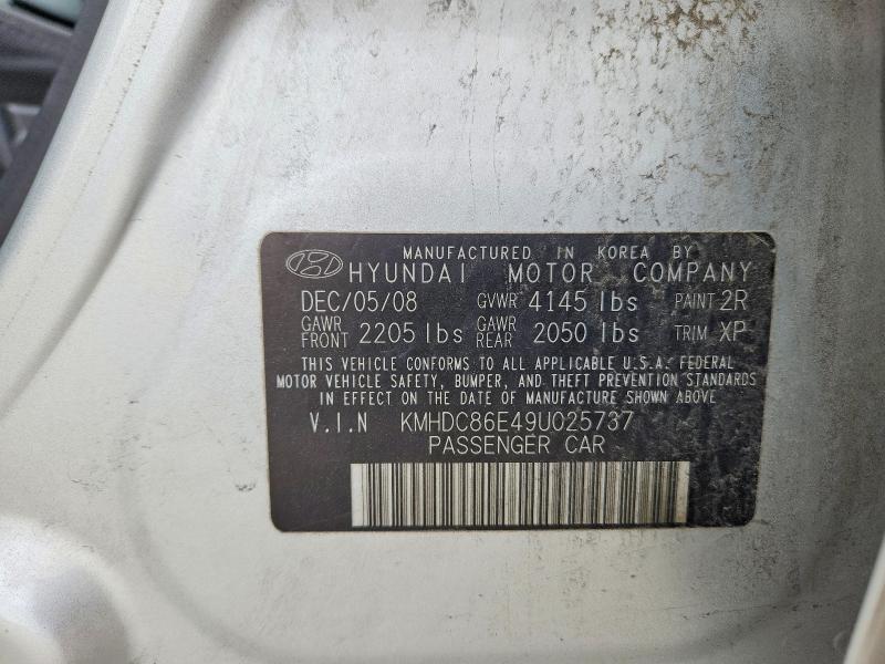 55185966 :رقم المزاد ، KMHDC86E49U025737 vin ، 2009 Hyundai Elantra مزاد بيع