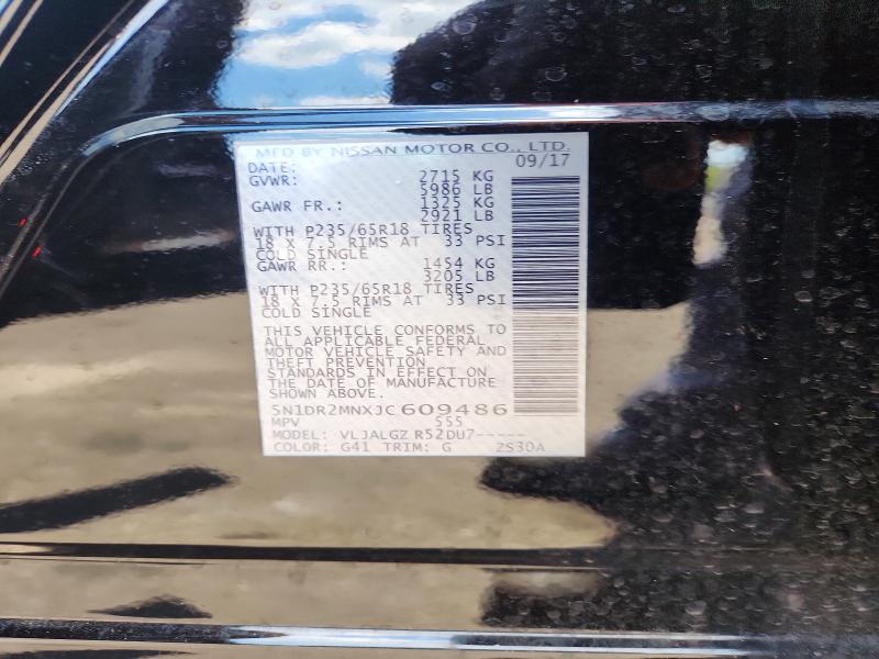 Aukcja sprzedaży 2018 Nissan Pathfinder, vin: 5N1DR2MNXJC609486, numer aukcji: 53658126