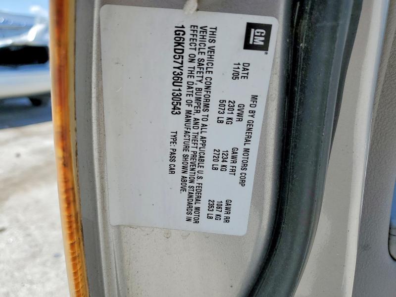 Продажа на аукционе авто 2006 Cadillac Dts, vin: 1G6KD57Y36U130543, номер лота: 52218376