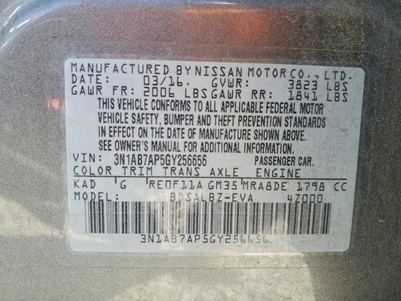 Продаж на аукціоні авто 2016 Nissan Sentra, vin: 3N1AB7AP5GY256656, номер лоту: 53179746
