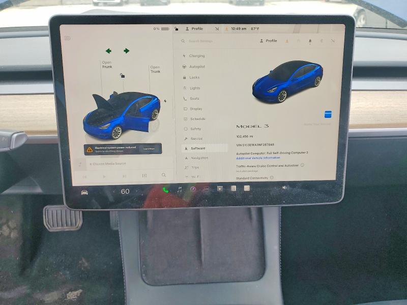 Aukcja sprzedaży 2022 Tesla Model 3, vin: 5YJ3E1EA3NF287848, numer aukcji: 53344576
