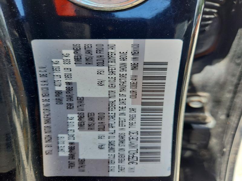 51988546 :رقم المزاد ، 3MZBPADLXKM106130 vin ، 2019 Mazda 3 مزاد بيع