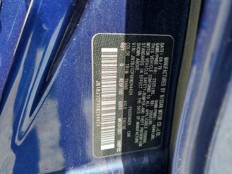 Aukcja sprzedaży 2019 Nissan Rogue Sport, vin: JN1BJ1CPXKW244424, numer aukcji: 52408896