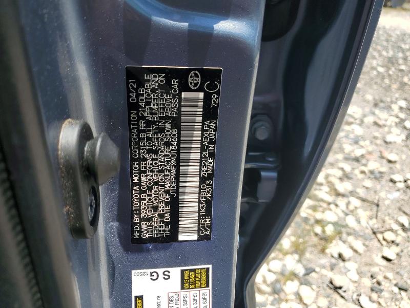 54488876 :رقم المزاد ، JTDEPMAEXMJ184608 vin ، 2021 Toyota Corolla مزاد بيع