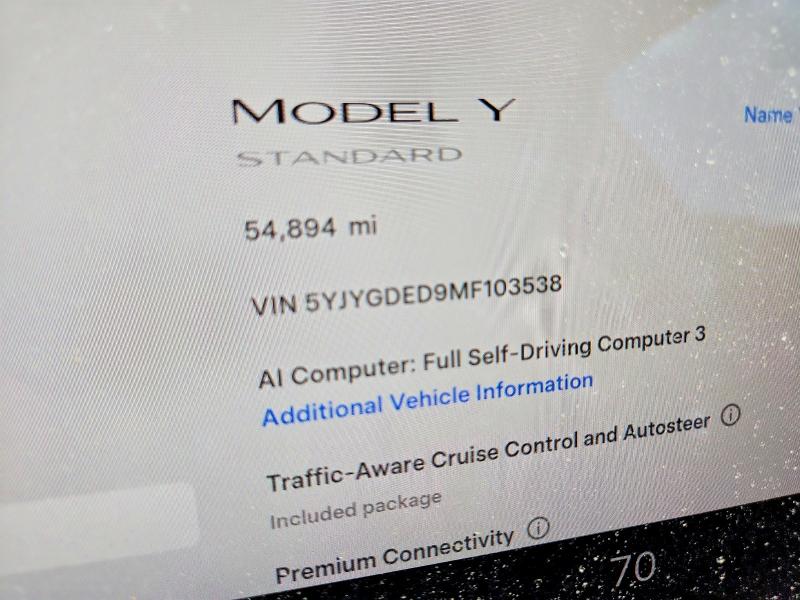 Aukcja sprzedaży 2021 Tesla Model Y, vin: 5YJYGDED9MF103538, numer aukcji: 54410176