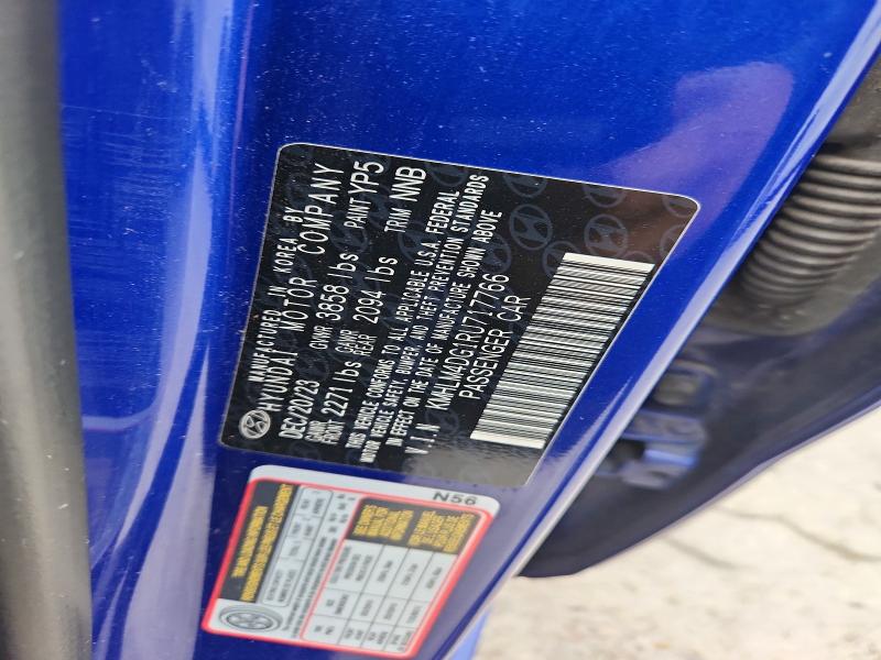 2024 Hyundai Elantra მანქანა იყიდება აუქციონზე, vin: KMHLM4DG1RU717766, აუქციონის ნომერი: 52555596
