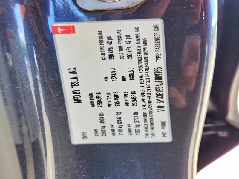 54163476 :رقم المزاد ، 5YJ3E1EB4JF089766 vin ، 2018 Tesla Model 3 مزاد بيع