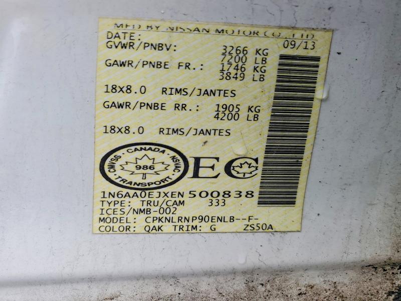 Продаж на аукціоні авто 2014 Nissan Titan, vin: 1N6AA0EJXEN500838, номер лоту: 50609646