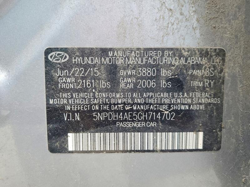 52807666 :رقم المزاد ، 5NPDH4AE5GH714702 vin ، 2016 Hyundai Elantra مزاد بيع