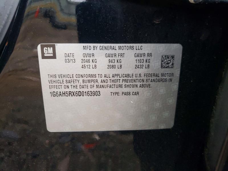 53039116 :رقم المزاد ، 1G6AH5RX6D0163903 vin ، 2013 Cadillac Ats مزاد بيع