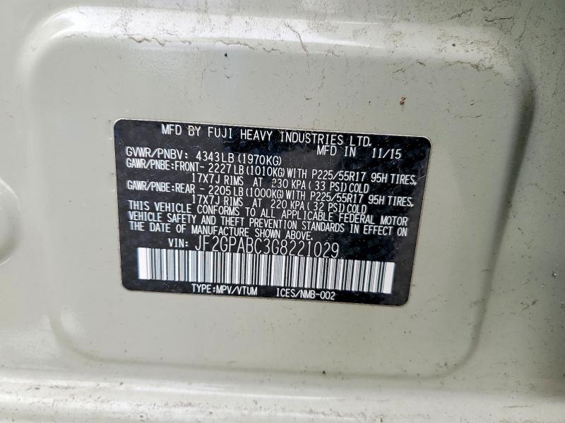 Продаж на аукціоні авто 2016 Subaru Crosstrek, vin: JF2GPABC3G8221029, номер лоту: 55121456