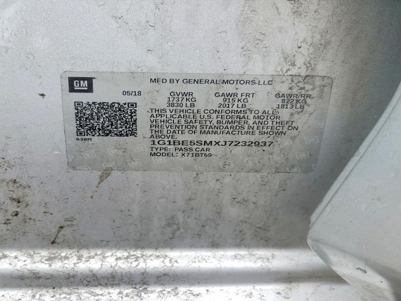 Aukcja sprzedaży 2018 Chevrolet Cruze, vin: 1G1BE5SMXJ7232937, numer aukcji: 54995236