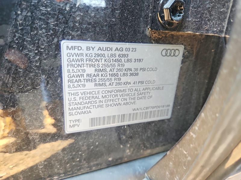 54507796 :رقم المزاد ، WA1LCBF70PD018189 vin ، 2023 Audi Q7 مزاد بيع