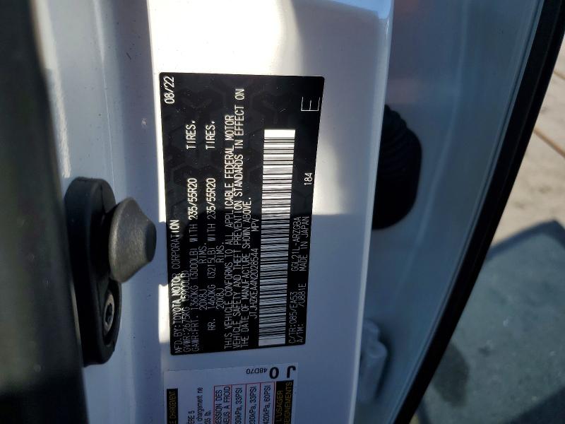 51620486 :رقم المزاد ، JTJHZKEA4N2028544 vin ، 2022 Lexus Rx مزاد بيع