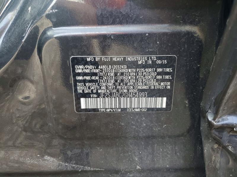 Продаж на аукціоні авто 2016 Subaru Forester, vin: JF2SJABC2GH454993, номер лоту: 54783456