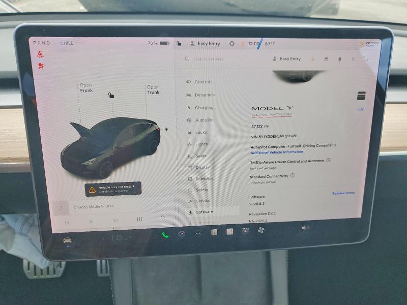 Продажа на аукционе авто 2021 Tesla Model Y, vin: 5YJYGDEF5MF216081, номер лота: 54721816