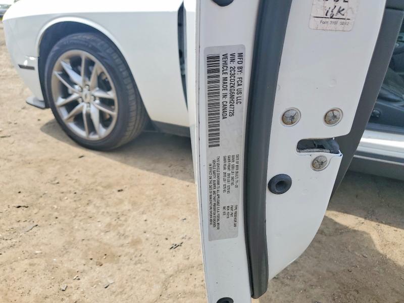 55000426 :رقم المزاد ، 2C3CDZKG6NH247725 vin ، 2022 Dodge Challenger مزاد بيع