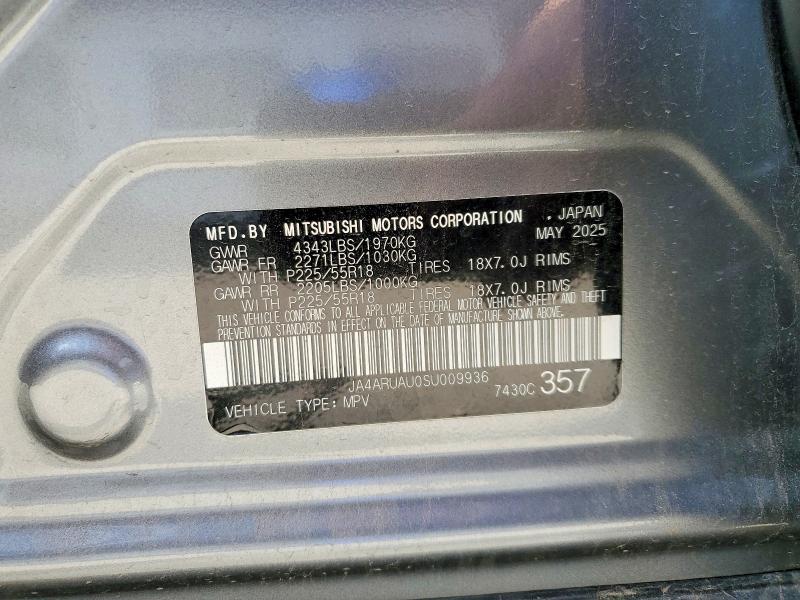 Aukcja sprzedaży 2025 Mitsubishi Outlander Sport, vin: JA4ARUAU0SU009936, numer aukcji: 54878566