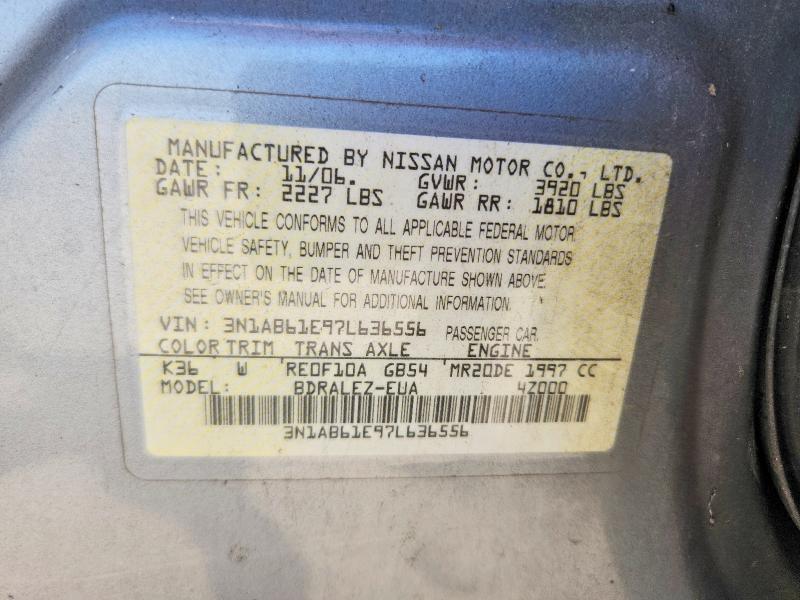 Aukcja sprzedaży 2007 Nissan Sentra, vin: 3N1AB61E97L636556, numer aukcji: 53479876
