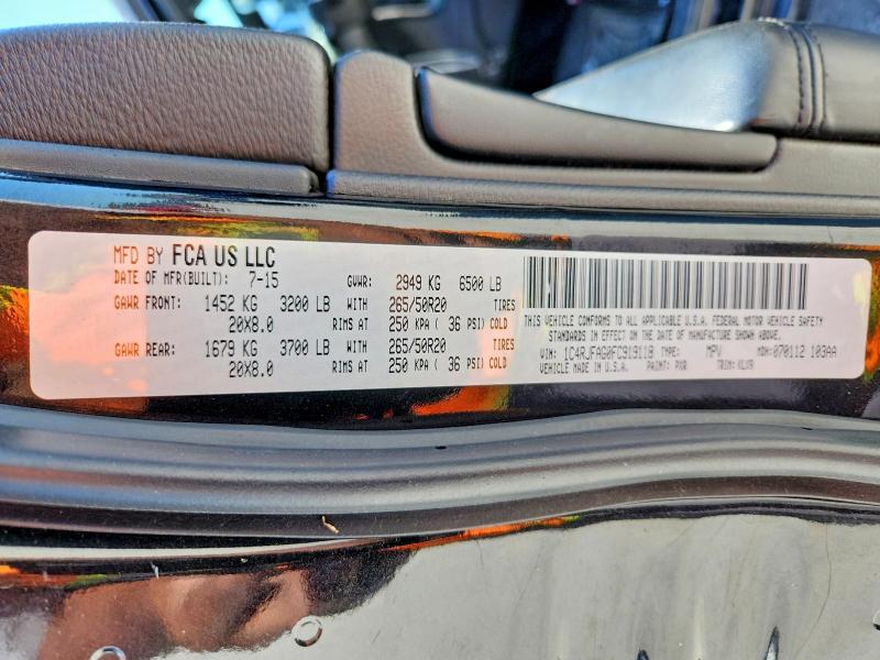 Aukcja sprzedaży 2015 Jeep Grand Cherokee, vin: 1C4RJFAG0FC919118, numer aukcji: 52476786