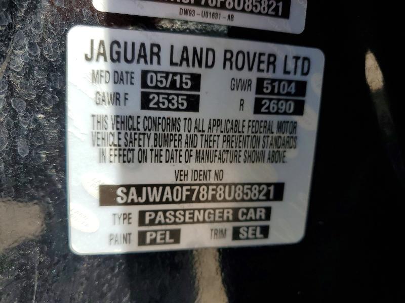 Продажа на аукционе авто 2015 Jaguar Xf, vin: SAJWA0F78F8U85821, номер лота: 53627906