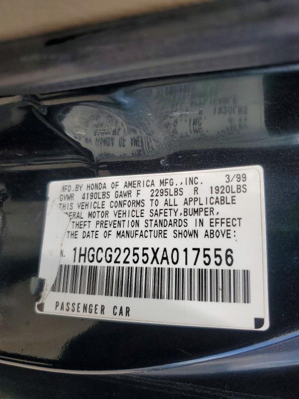 Aukcja sprzedaży 1999 Honda Accord, vin: 1HGCG2255XA017556, numer aukcji: 55364566