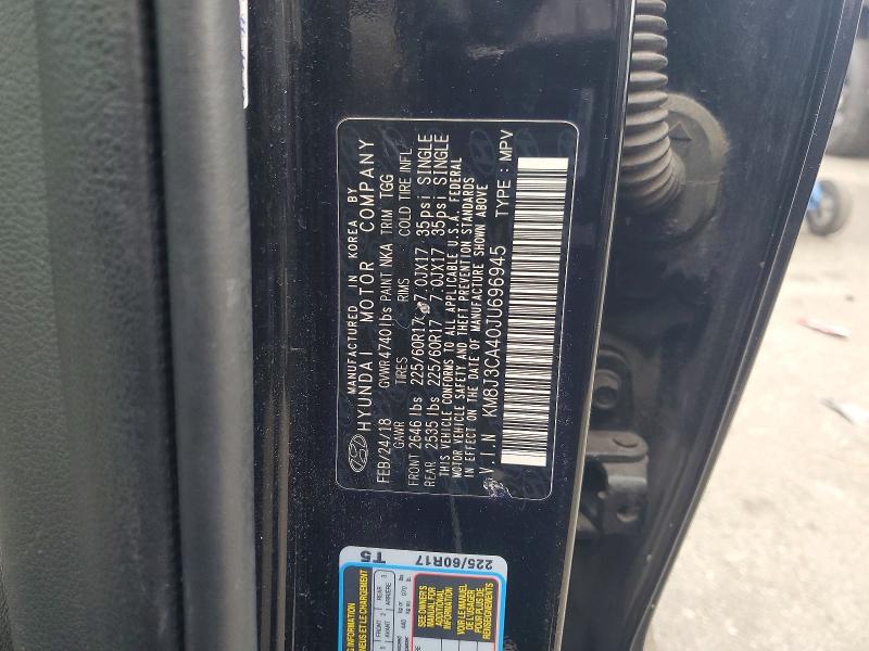 2018 Hyundai Tucson მანქანა იყიდება აუქციონზე, vin: KM8J3CA40JU696945, აუქციონის ნომერი: 53267956