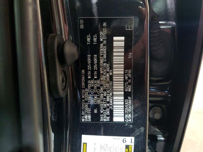 53528296 :رقم المزاد ، JTJGARDZ9M2252183 vin ، 2021 Lexus Nx 300 مزاد بيع