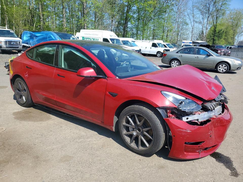 2022 Tesla Model 3 მანქანა იყიდება აუქციონზე, vin: 5YJ3E1EA4NF371001, აუქციონის ნომერი: 52660056