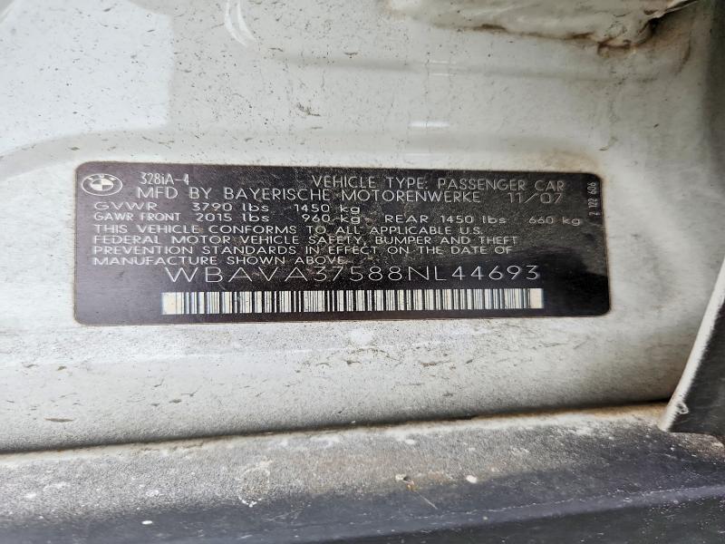 Продажа на аукционе авто 2008 Bmw 328, vin: WBAVA37588NL44693, номер лота: 54750376