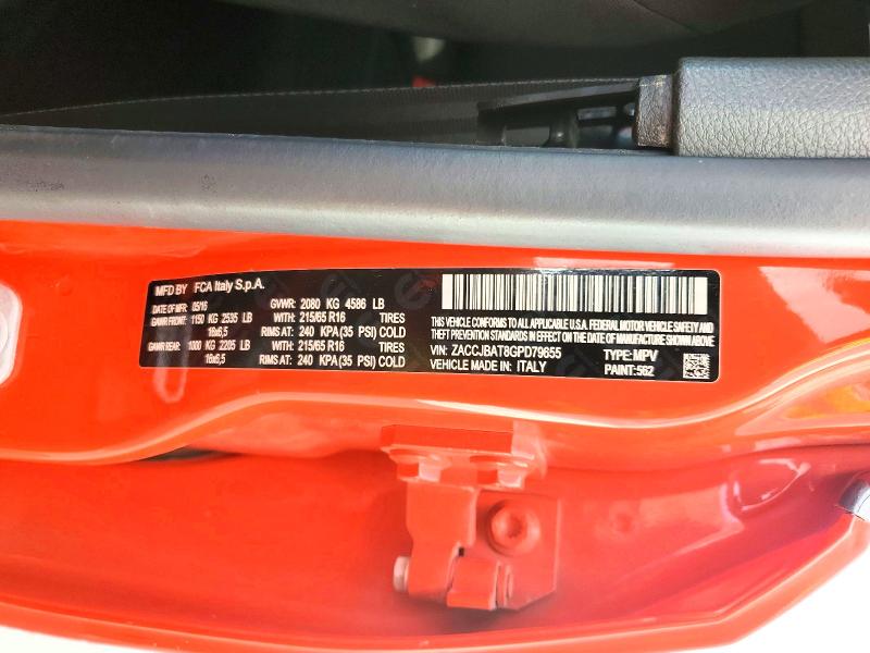 55548866 :رقم المزاد ، ZACCJBAT8GPD79655 vin ، 2016 Jeep Renegade مزاد بيع